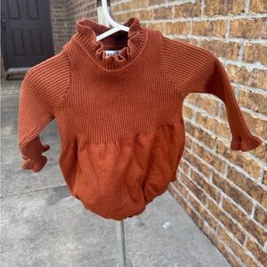 SHEIN Rust Orange Baby Sweater